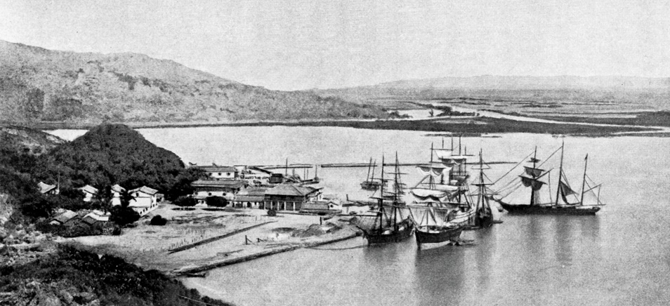 英國領事館初遷打狗港，先設於港內的三葉號（Ternate）船上